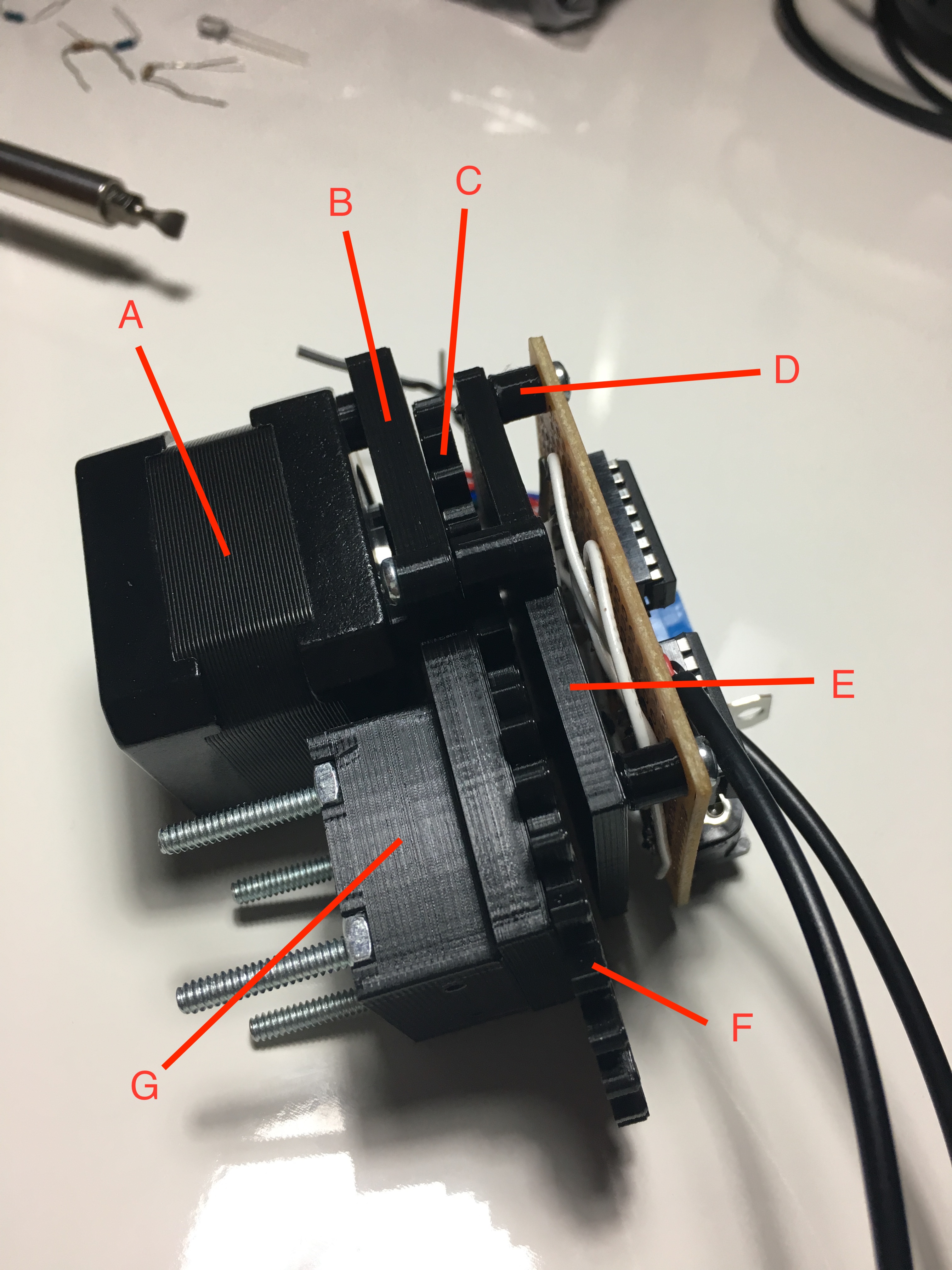 annotated motor assembly